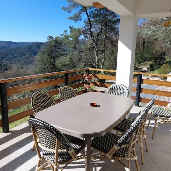 Chalet 14 Pers Avec Vue Panoramique Et Piscine Chauffee Genolhac Dış mekan fotoğraf