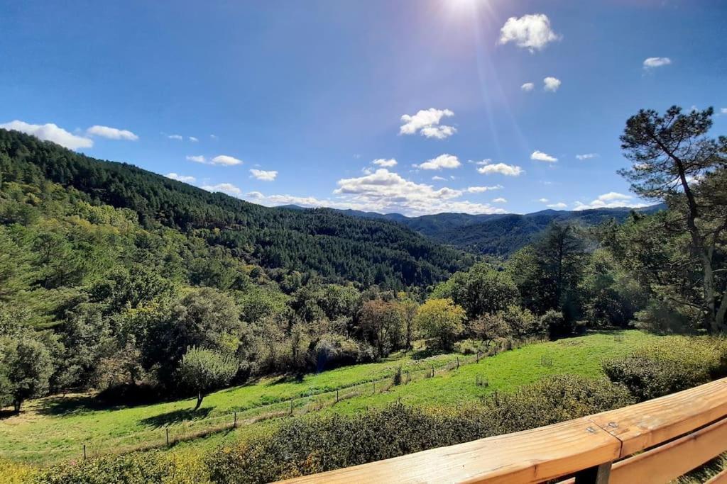 Chalet 14 Pers Avec Vue Panoramique Et Piscine Chauffee Genolhac Dış mekan fotoğraf