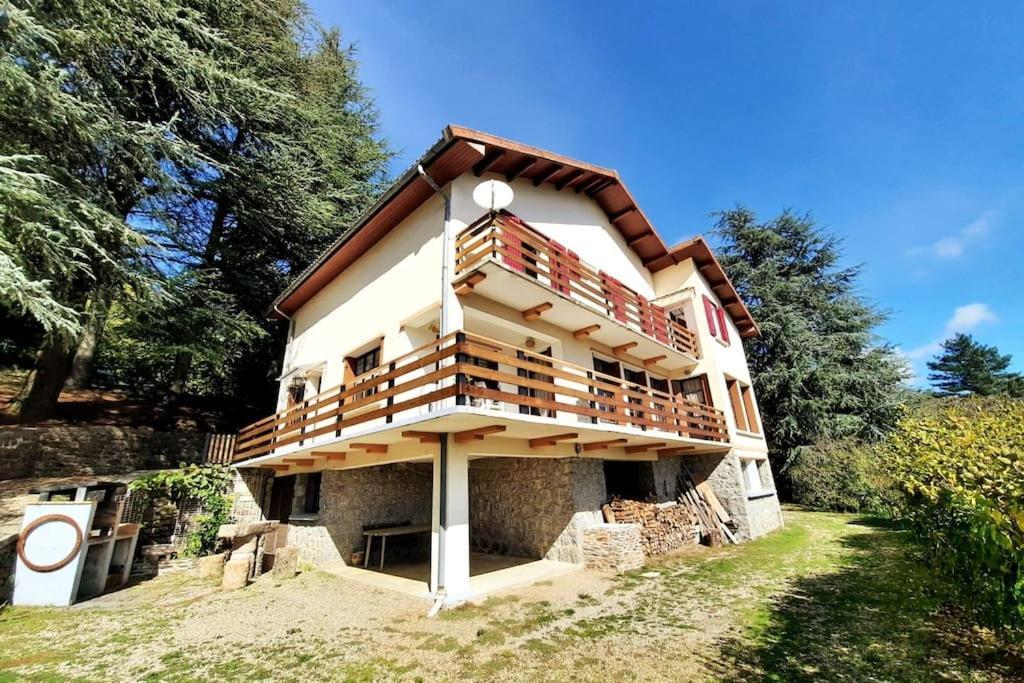 Chalet 14 Pers Avec Vue Panoramique Et Piscine Chauffee Genolhac Dış mekan fotoğraf